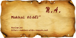 Makkai Aldó névjegykártya